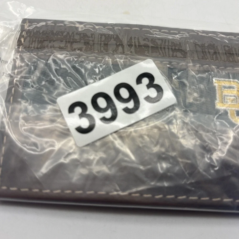 Baylor University brown leather front pocket wallet